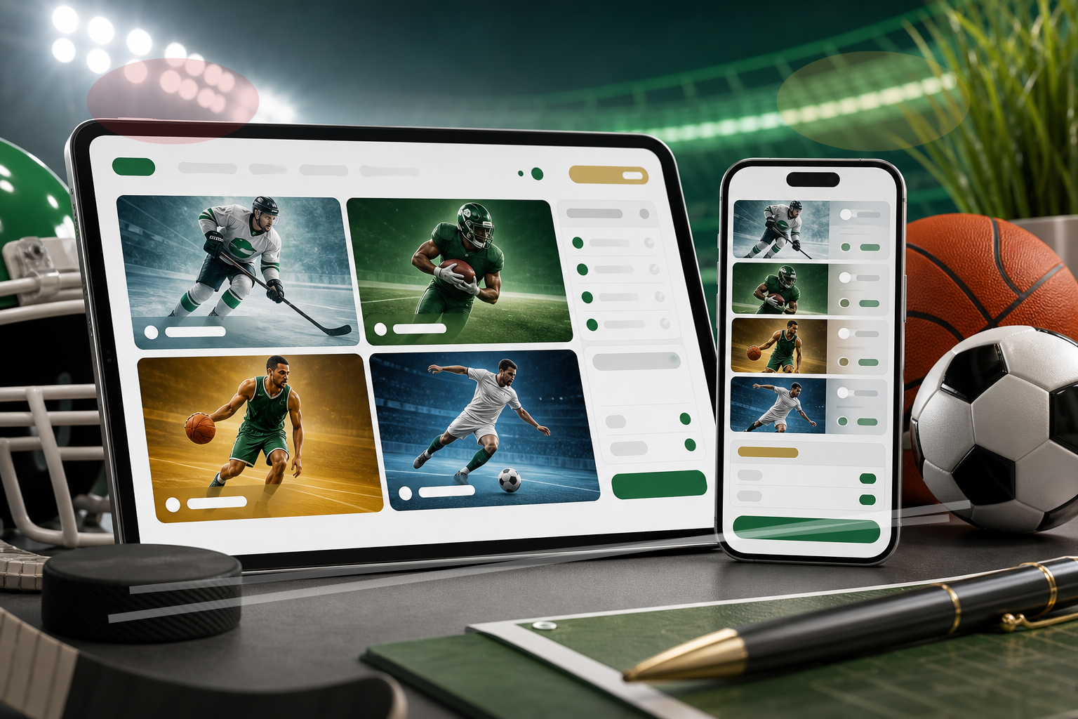 Sports market dashboard with safe account checklist